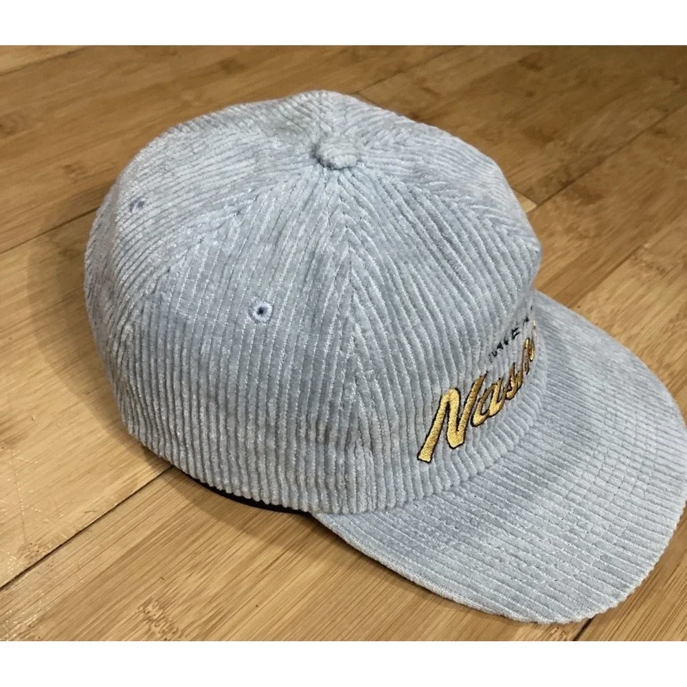 HAVE A NICE‎ GAME Nashville Script Light Baby Blue Corduroy Retro Snapback Hat